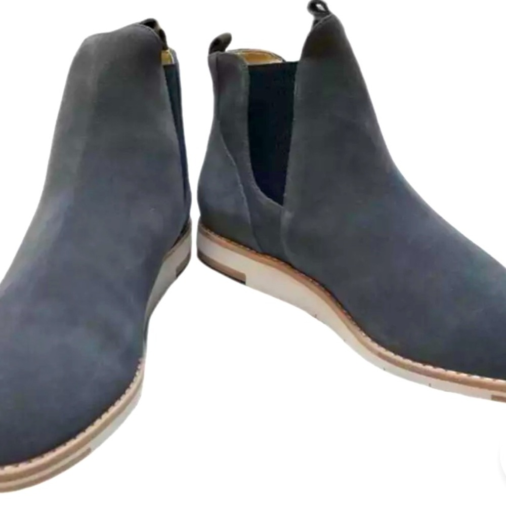 NIB Matt Bernson Infinity Gray Suede Leather Chelsea Ankle Boots Booties 5